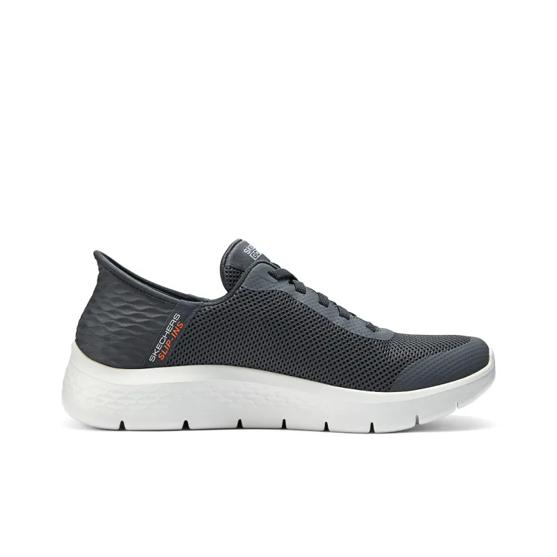 Skechers Go Walk Flex Casual Shoes Men Low Top Gray/Black/White/Orange-1