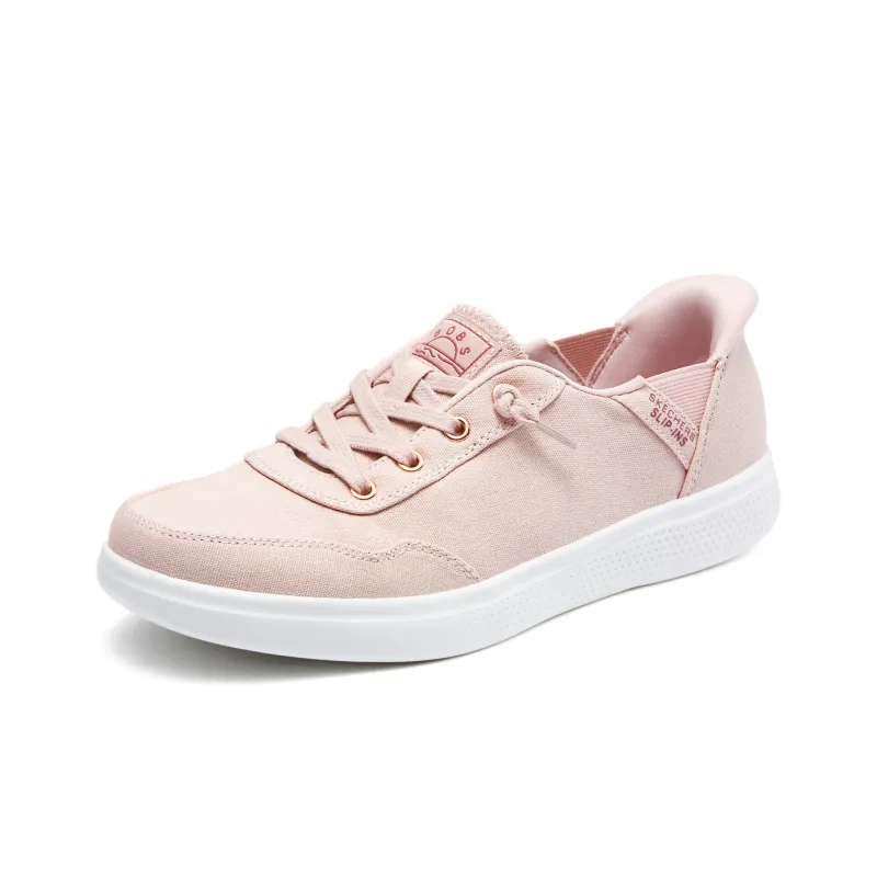 Skechers Hands Free Slip Ins Anti Slip And Wear Resistant Coverage Low Top Canvas Shoes Women's Pink-2