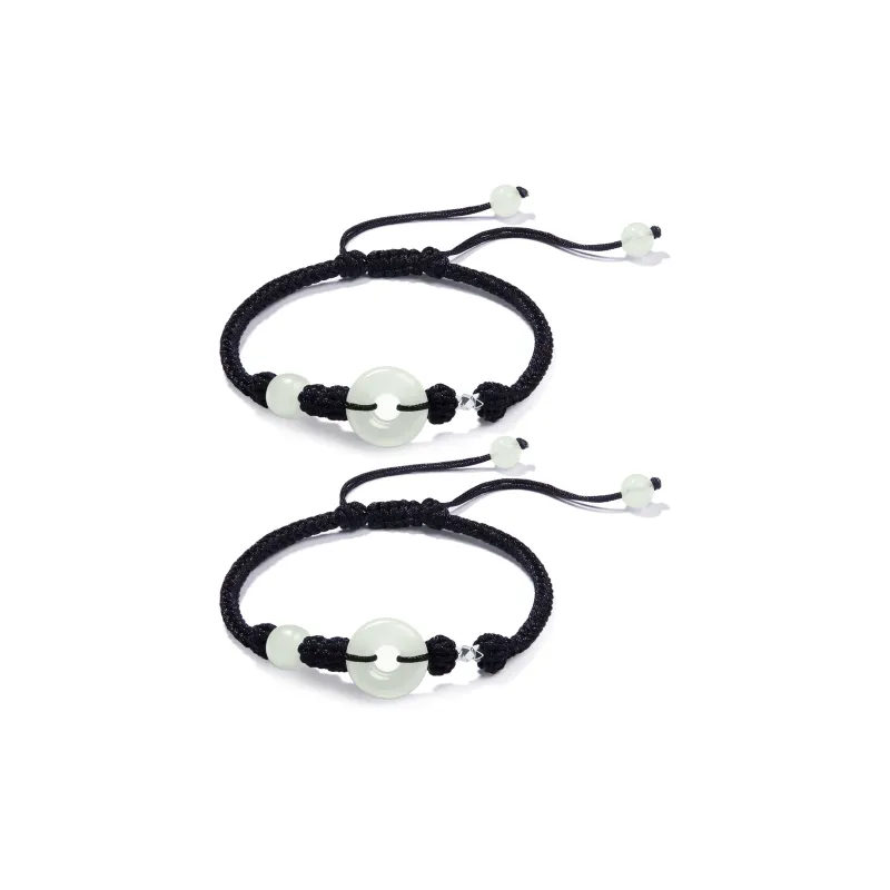 North Cain Hetian Jade Bracelets Unisex Pale Greenish White Jade-3