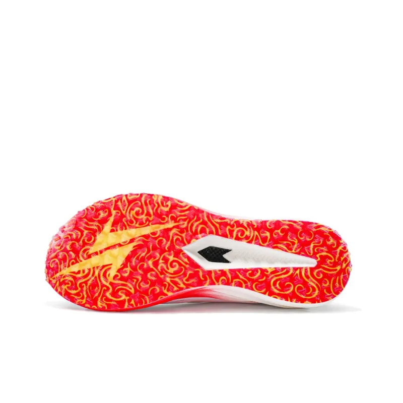 VICTORY LIGHT Slip Resistant, Breathable, And Resilient Low Top Racing Running Shoes Unisex White Red-4