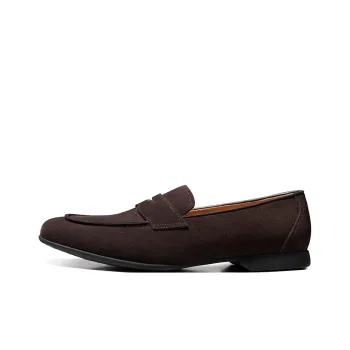 THOM WILLS Suede Slip on Loafers Men's Dark Coffee