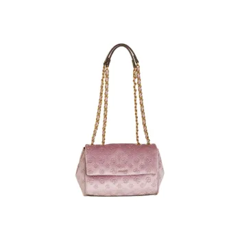 GUESS Velvet Handbag Shoulder Bag Crossbody Bag Regular Women's Light Pink