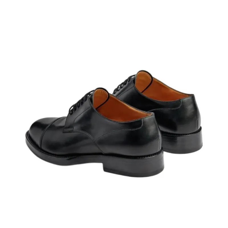 DRIES VAN NOTEN Almond-toe Leather Derby Shoes-4