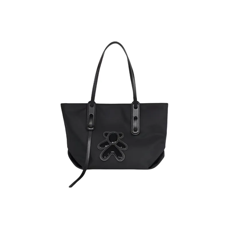 Marino Orlandi Fabric Tote Shoulder Bag Handbag Large Size Women's Black-0