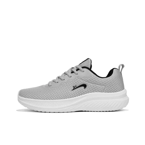 K bird Cushioned Wear Resistant Breathable Low Top Running Shoes Men's Light Gray