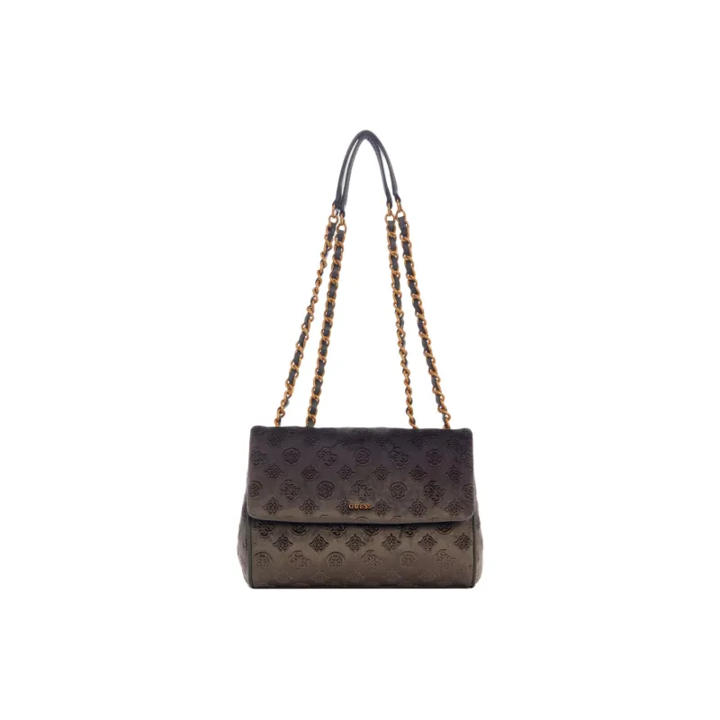 GUESS Velvet Chain Bag Shoulder Bag Crossbody Bag Regular Women's Gray-0