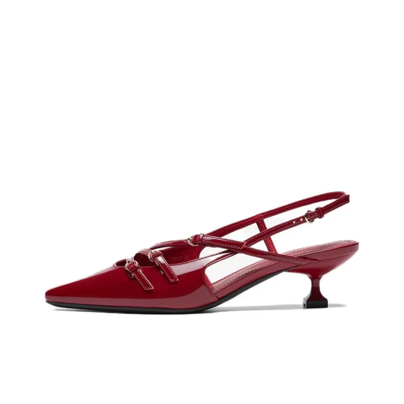 BASTO Golden Little Cat Strap Sandals 4.5cm Women's-5