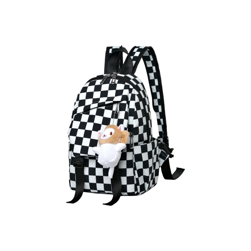 FAMAN Oxford Backpack Small Size Women's Black Red/Blue Pink/Orange-1