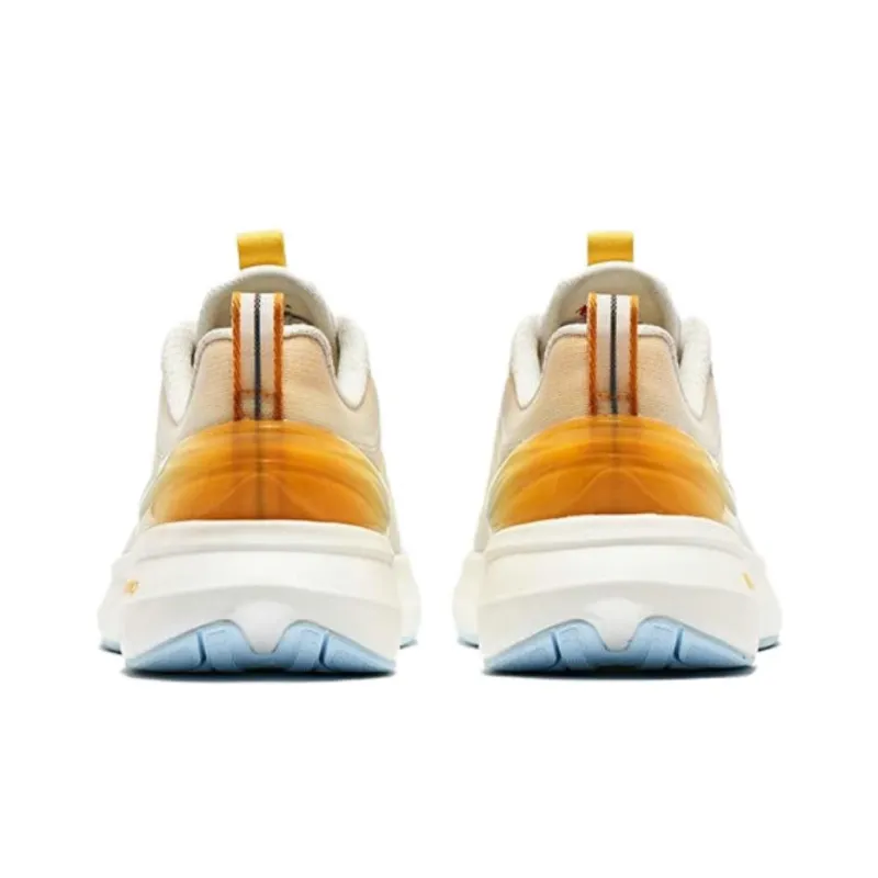 QIAODAN Popularity 12 Slip Resistant, Breathable, And Resilient Low Top Running Shoes Men's White Yellow-5