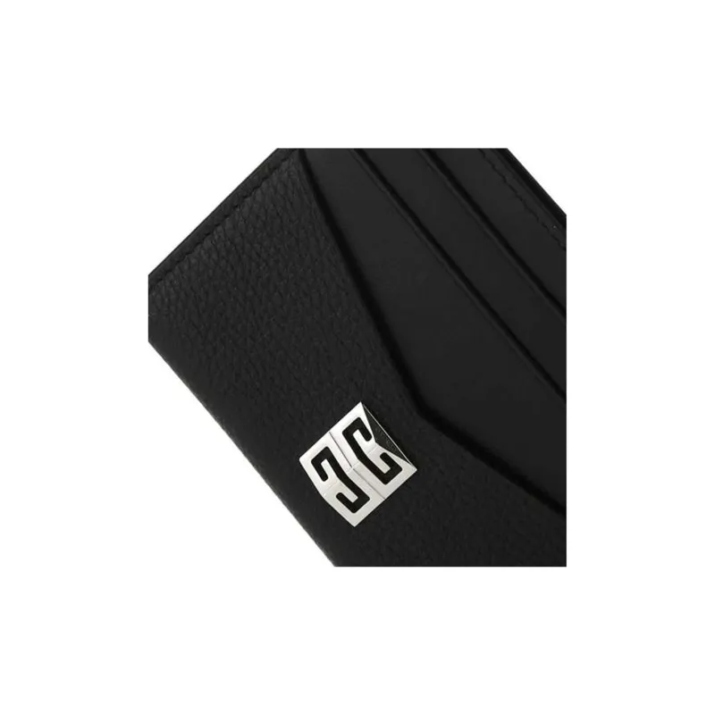 GIVENCHY Calfskin Card Holder, Wallet Men's Black-3