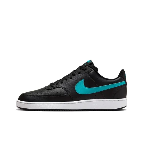 Nike Court Vision Low Skateboard Shoes Men Low-Top Black Blue