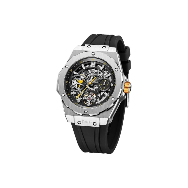 Welly Merck Automatic Mechanical Movement Watch Men's Watches Cut Out Dial-6