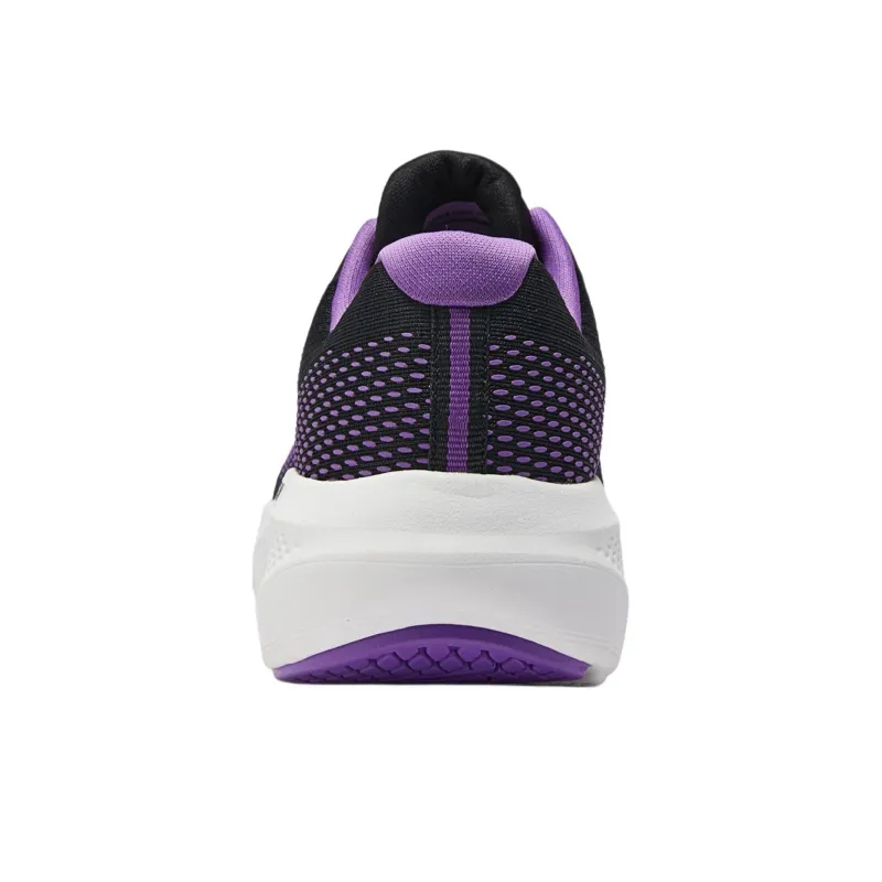 Skechers Cushioned Slip Resistant Abrasion Resistant Low Top Running Shoes Women's Black Purple-4