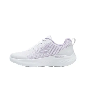 Skechers Go Run Lite Cushioning Low Top Casual Running Shoes Women's White Purple