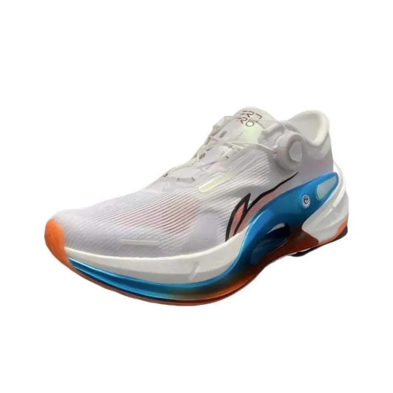 LiNing Furious Rider 7.0 PRO Cushioning Breathable Rebound Low Top Running Shoes Women's White Blue Orange-3