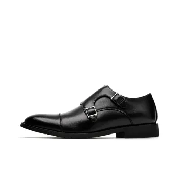 GZZ Dress Shoes Men Low Top Black