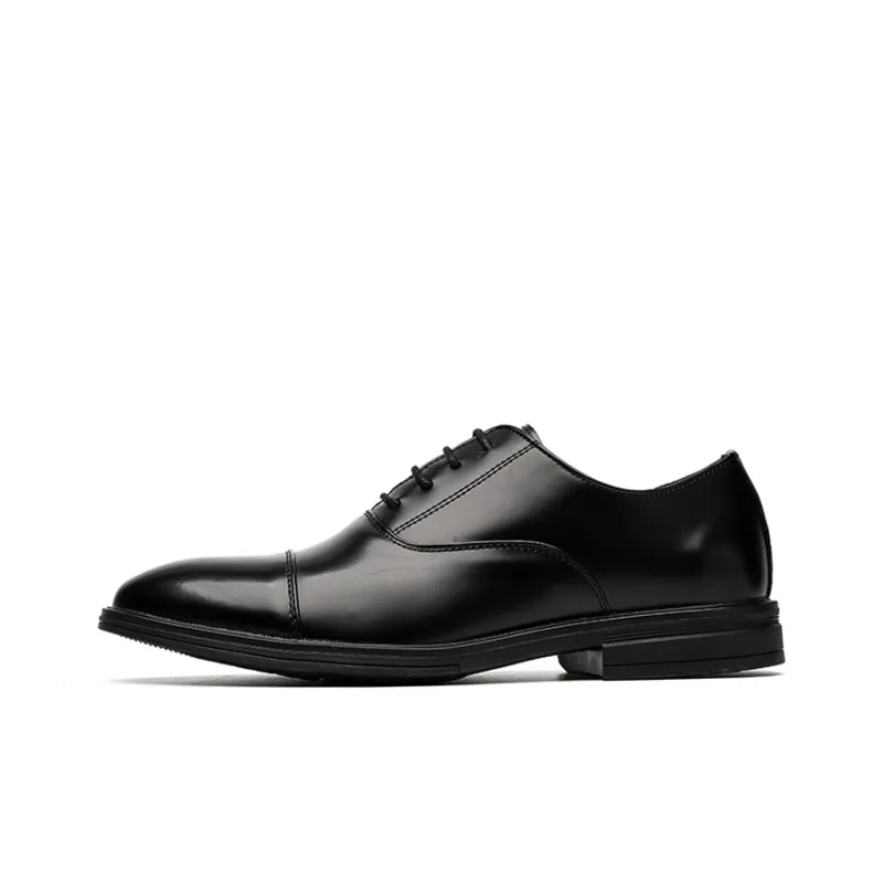 GZZ Dress Shoes Men Low Top Black-0