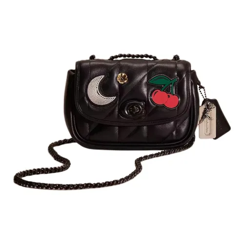 COACH Madison Nappa Leather Pillow Bag Shoulder Bag Crossbody Bag Small Size Women's Black