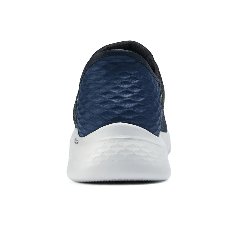 Skechers Go Walk Fle Hands Free Slip Ins Cushioning Low Top Casual Shoes Men's Marine Blue-4