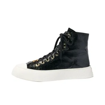 CHANEL High Top Skateboard Shoes Women's Black