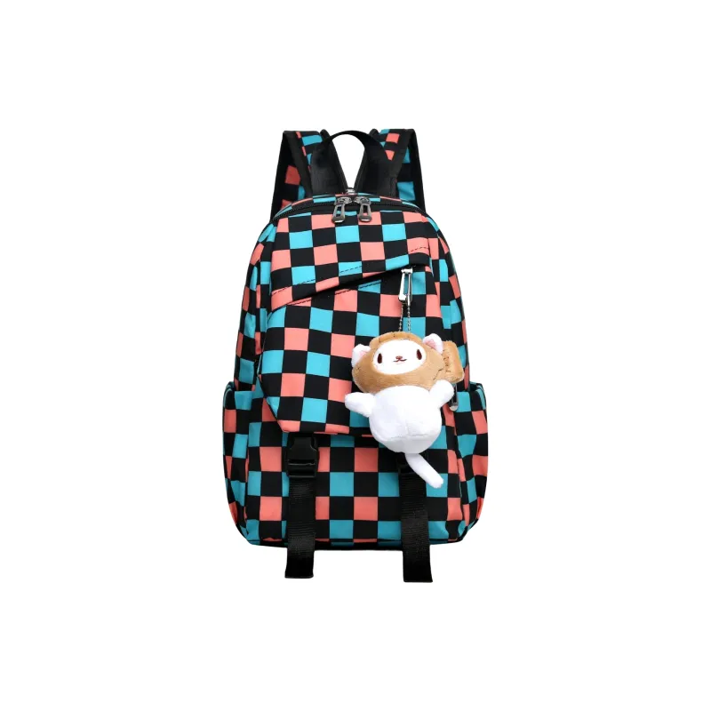 FAMAN Oxford Backpack Small Size Women's Black Red/Blue Pink/Orange-22