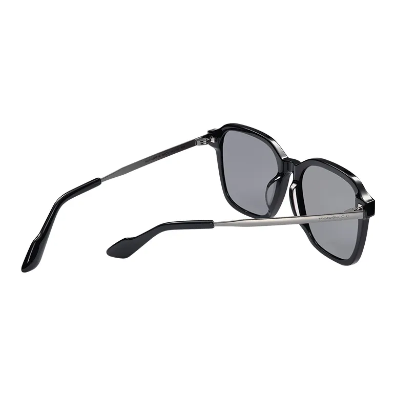 MUJOSH Astral Series Square Oversized Plate Metal Polarized Sunglasses With UV Protection Unisex-2