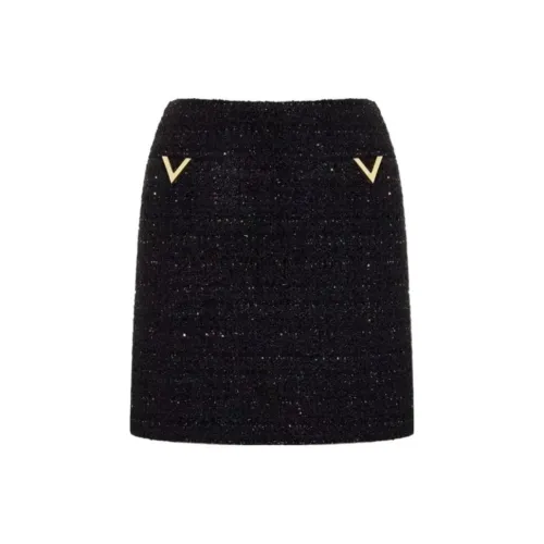 Valentino Casual Short Skirts Women's Black