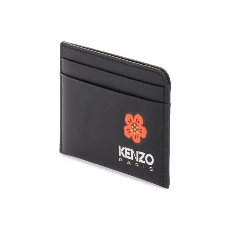 KENZO Cow Leather Card Holder Card Holder Men's Black-2