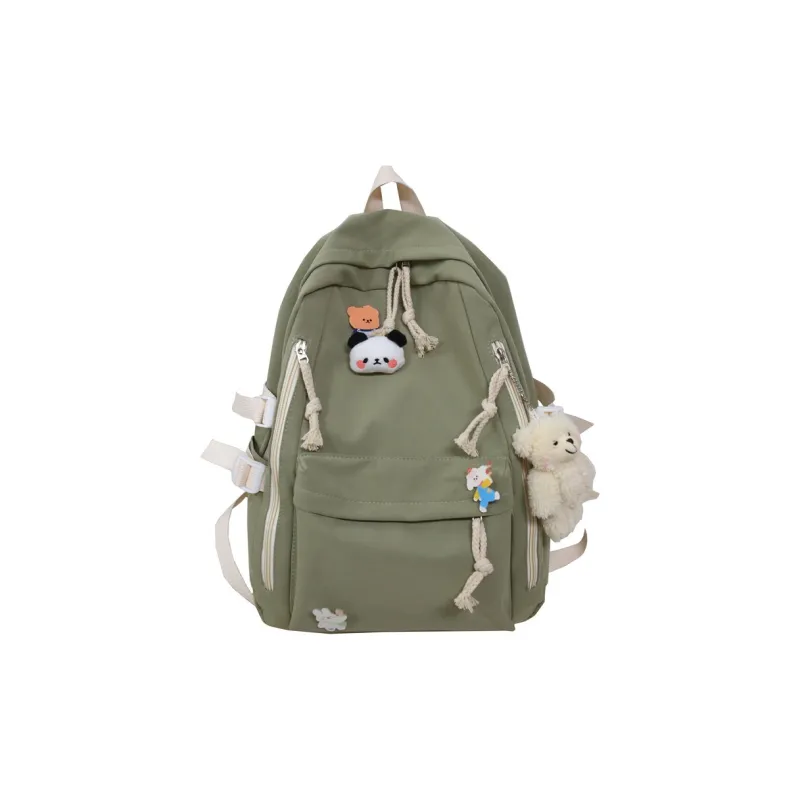 Banyanu Nylon Backpack Unisex Black/White/Pink/Blue/Green-10