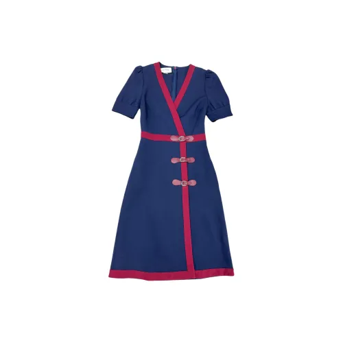 GUCCI Short-Sleeved Dresses Women's Blue