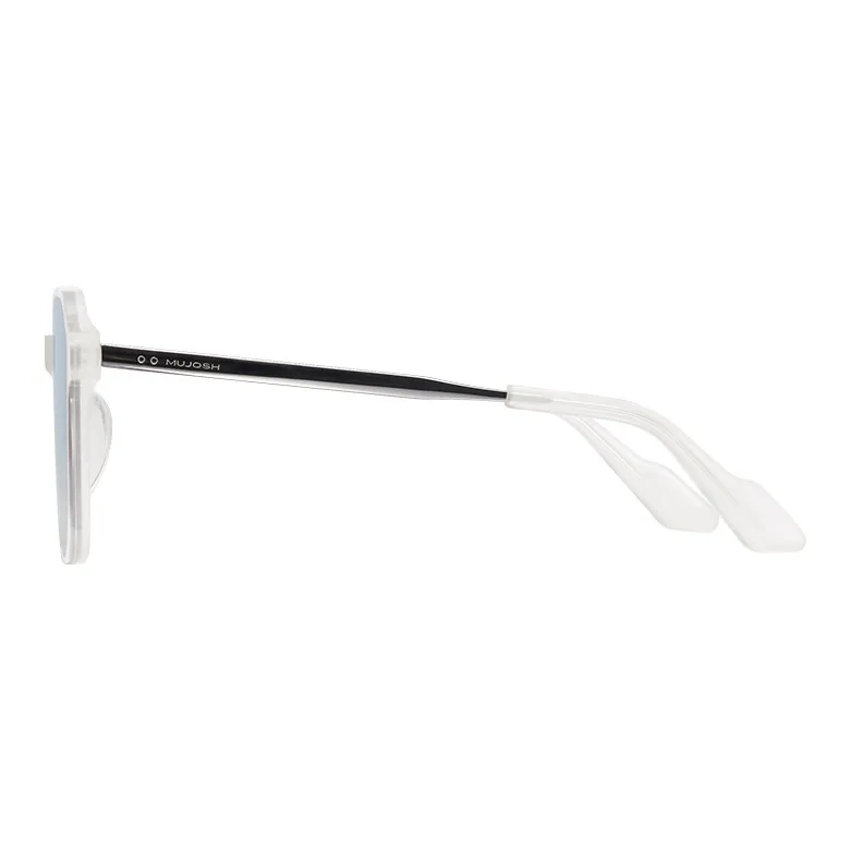 MUJOSH Astral Series Square Oversized Plate Metal Polarized Sunglasses With UV Protection Unisex-17