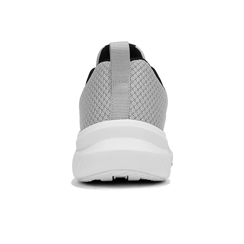 K bird Cushioned Wear Resistant Breathable Low Top Running Shoes Men's Light Gray-4