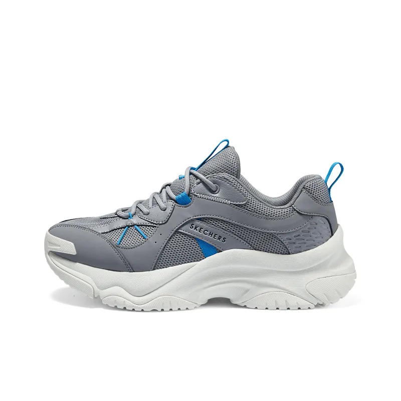 Skechers Anti Slip Wear Resistant Low Top Running Shoes Men's Blue Gray-0