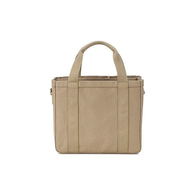 PORTER Heavy Plain Weave Canvas One Shoulder Crossbody Canvas Bag Handbag Unisex Taupe-2