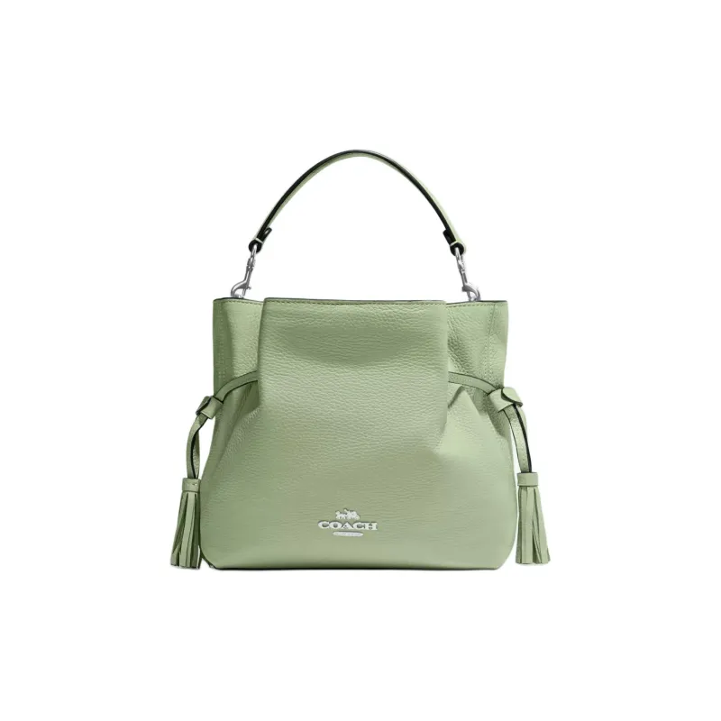 COACH Andy Pebbled Leather Shoulder Bag, Crossbody Bag Women's Pistachio-0