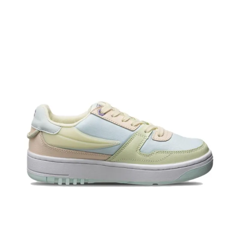 FILA Fx Ventuno Slip Resistant Cushioning Low Top Skateboard Shoes Women's Yellow Purple-1