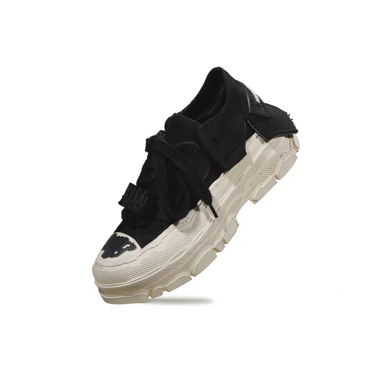 NUTTINESS Skateboard Shoes Unisex Low Top Black-2