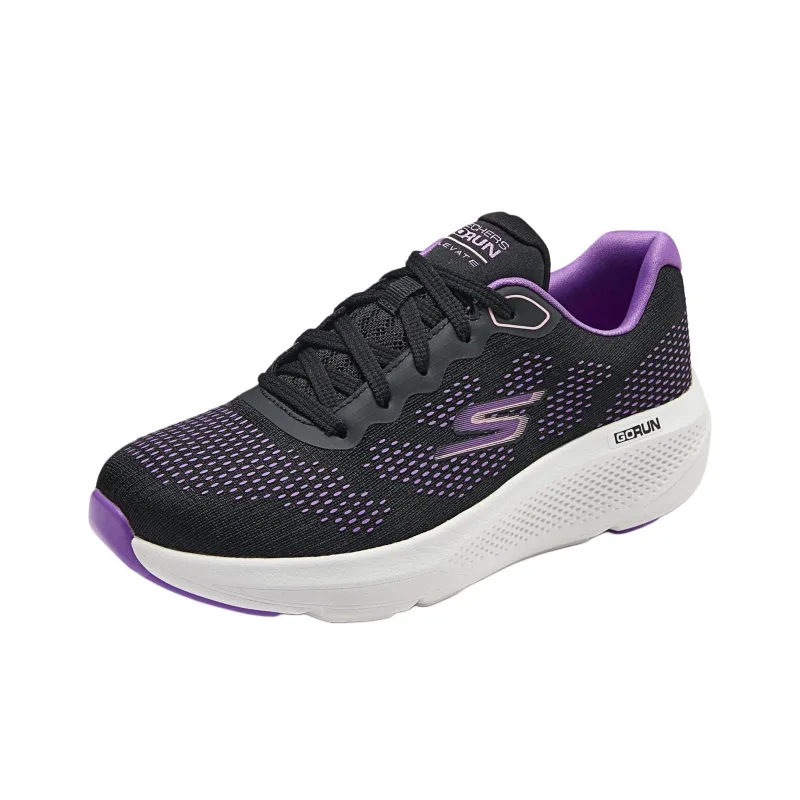 Skechers Cushioned Slip Resistant Abrasion Resistant Low Top Running Shoes Women's Black Purple-2