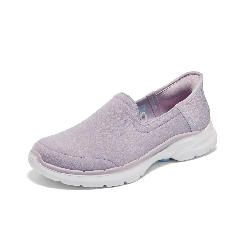 Skechers Go Walk Arch Fit Hands Free Slip Ins Anti Slip Wear Resistant Low Top Casual Shoes Women's Light Purple-2