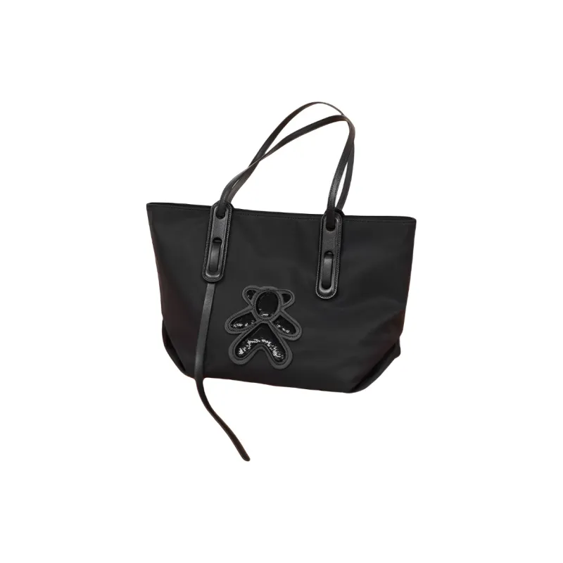 Marino Orlandi Fabric Tote Shoulder Bag Handbag Large Size Women's Black-1