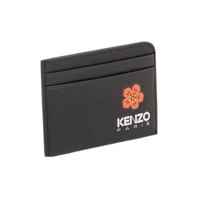 KENZO Cow Leather Card Holder Card Holder Men's Black-1