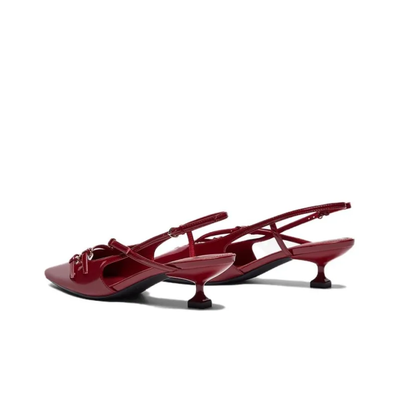 BASTO Golden Little Cat Strap Sandals 4.5cm Women's-7