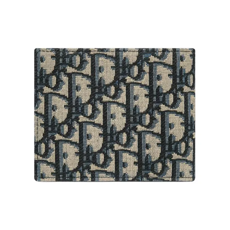 DIOR Fabric Wallet Unisex Beige And Black-1