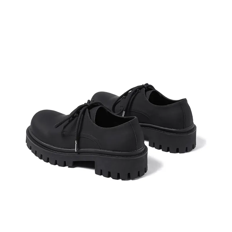 GZZ Dress Shoes Men Low Top Black-3