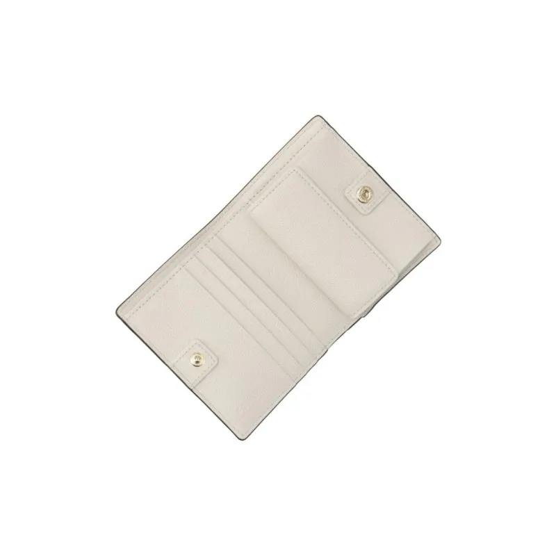 Furla Textured Leather Coin Purses Wallets Small Size Women's White-3