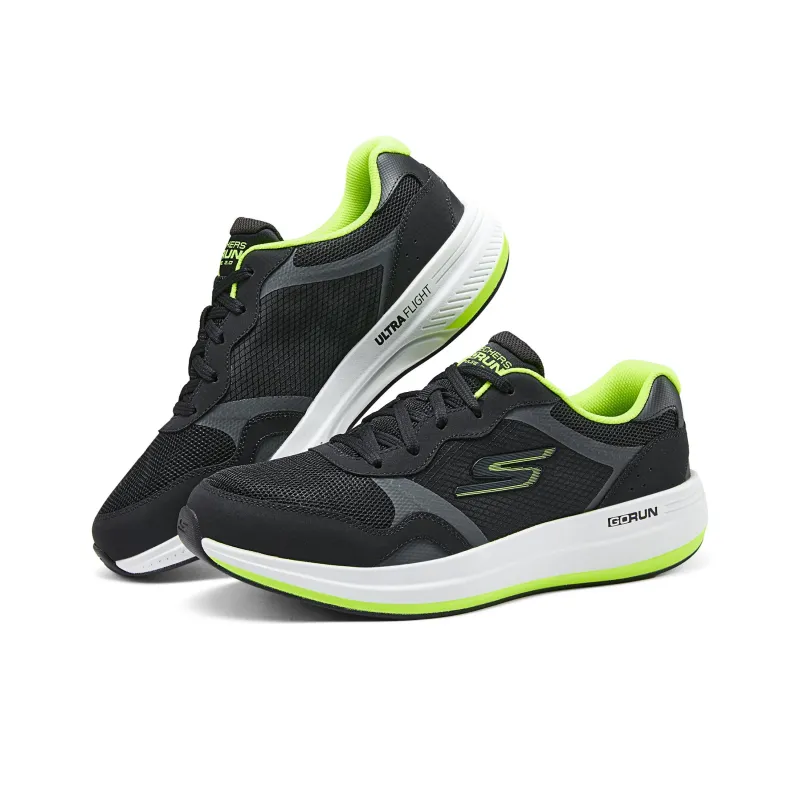 Skechers Go Run Pulse Cushioning Wear Resistant Low Top Running Shoes Men's Black-3