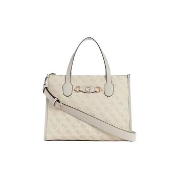 GUESS Artificial Leather Tote Bag Shopping Bag Shoulder Bag Crossbody Bag Handbag Women's White