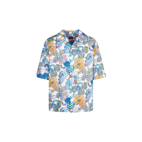 CROQUIS Shirts Men 465 Blue Floral Pattern