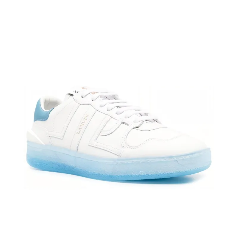 Lanvin Clay Low Top Stylish Skateboarding Shoes Women's White Blue-2