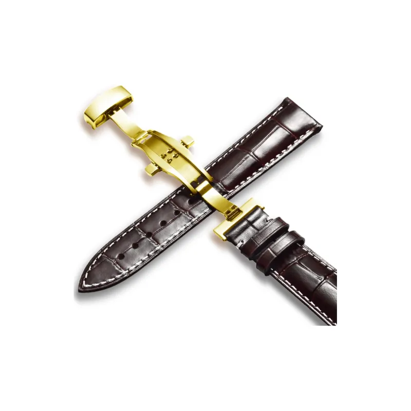 MILANQIAN M&Q Casio Compatibility Watch Band 12 24mm Genuine Leather Material-9